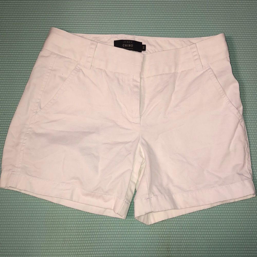 JCrew white chino shorts 5 inch inseam